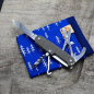 Preview: OLDCROSS - COMPACT - dark wash - fertig montiertes Taschenmesser - Titan Grade 5  (Ti 6AI 4V)  - 91mm
